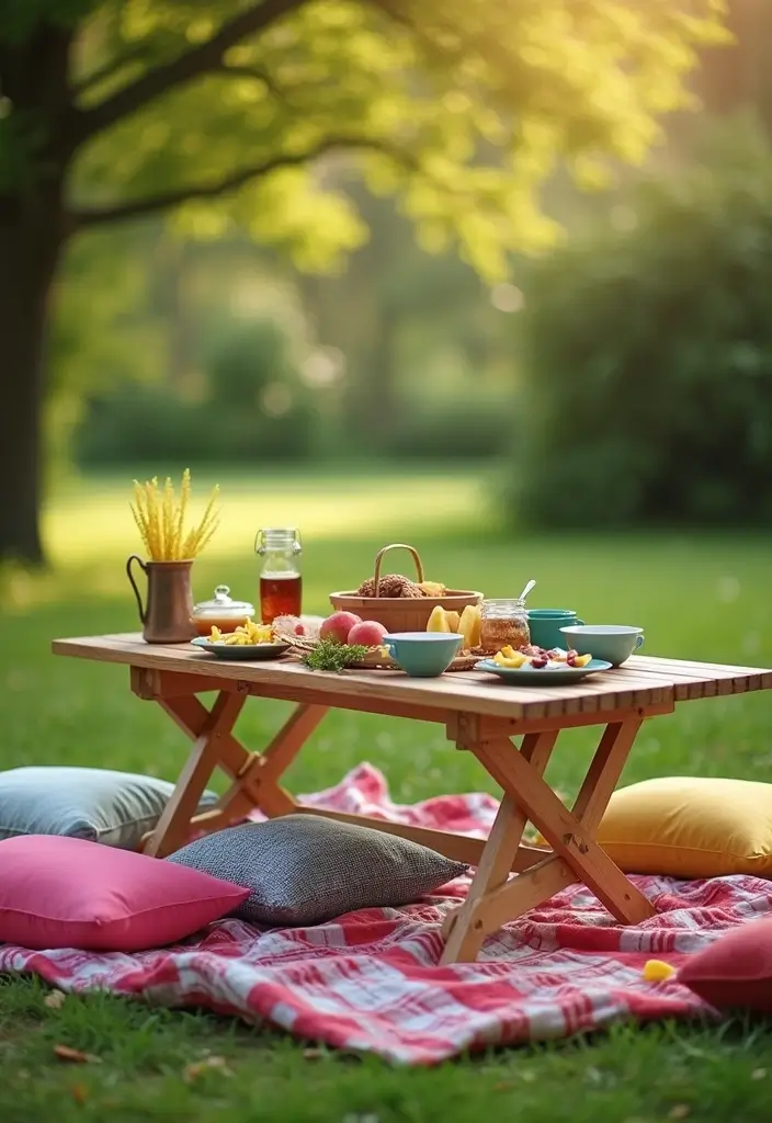 44+ Dining Room Table Ideas to Suit Any Style - 24. Portable Camping Table