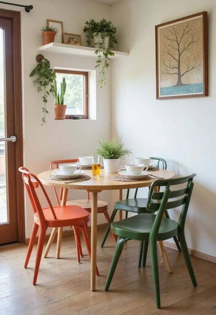 44+ Dining Room Table Ideas to Suit Any Style - 3. Foldable Dining Table for Small Spaces