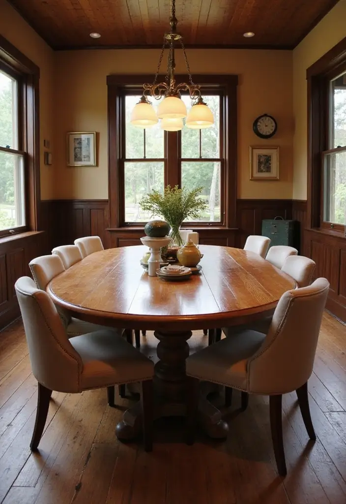 44+ Dining Room Table Ideas to Suit Any Style - 39. Warm Walnut Dining Table