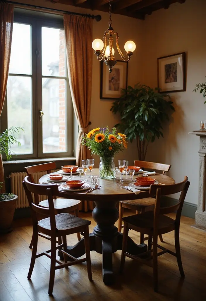 44+ Dining Room Table Ideas to Suit Any Style - 9. Round Pedestal Table