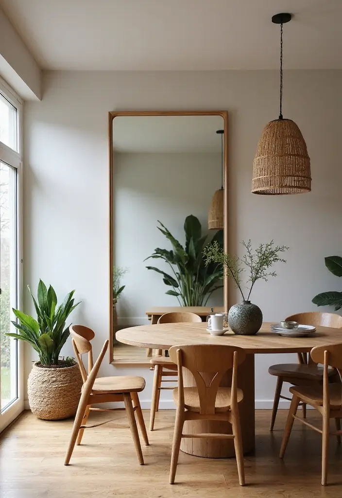 45+ Dining Room Design Ideas for a Welcoming Space - 17. Use of Mirrors