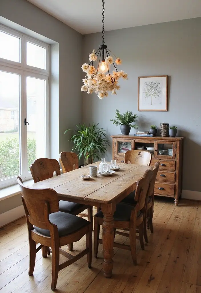 45+ Dining Room Design Ideas for a Welcoming Space - 18. Upcycled Materials