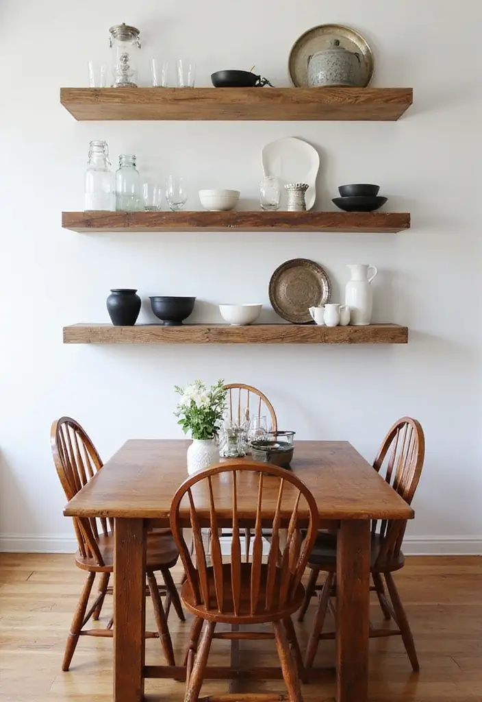 45+ Dining Room Design Ideas for a Welcoming Space - 19. Open Shelving