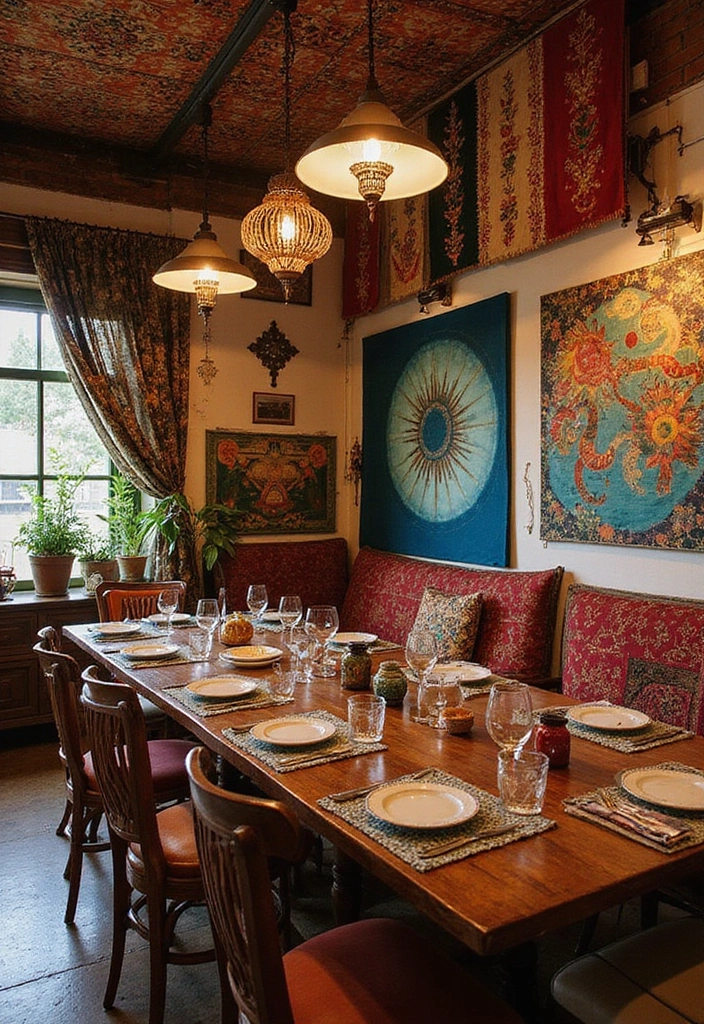 45+ Dining Room Design Ideas for a Welcoming Space - 28. Cultural Fusions