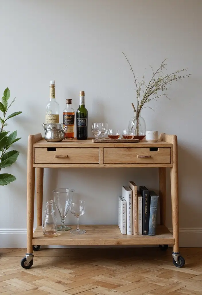 45+ Dining Room Design Ideas for a Welcoming Space - 31. Stylish Bar Carts
