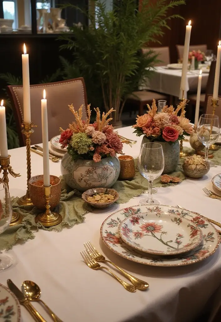 45+ Dining Room Design Ideas for a Welcoming Space - 44. Artistic Table Decor