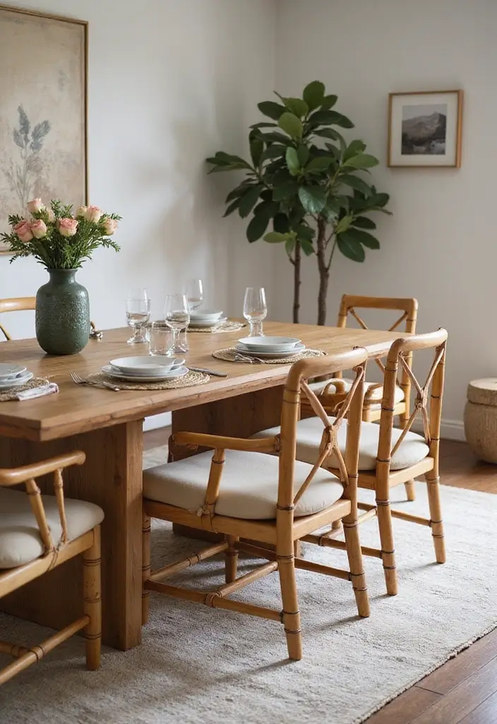 46+ Dining Room Furniture Picks for Comfort and Elegance - 2. Bamboo Dining Chairs