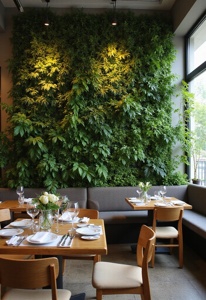 46+ Dining Room Furniture Picks for Comfort and Elegance - 22. Vertical Garden Wall
