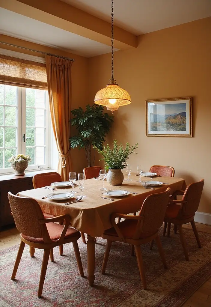 46+ Dining Room Furniture Picks for Comfort and Elegance - 23. Warm Color Palettes