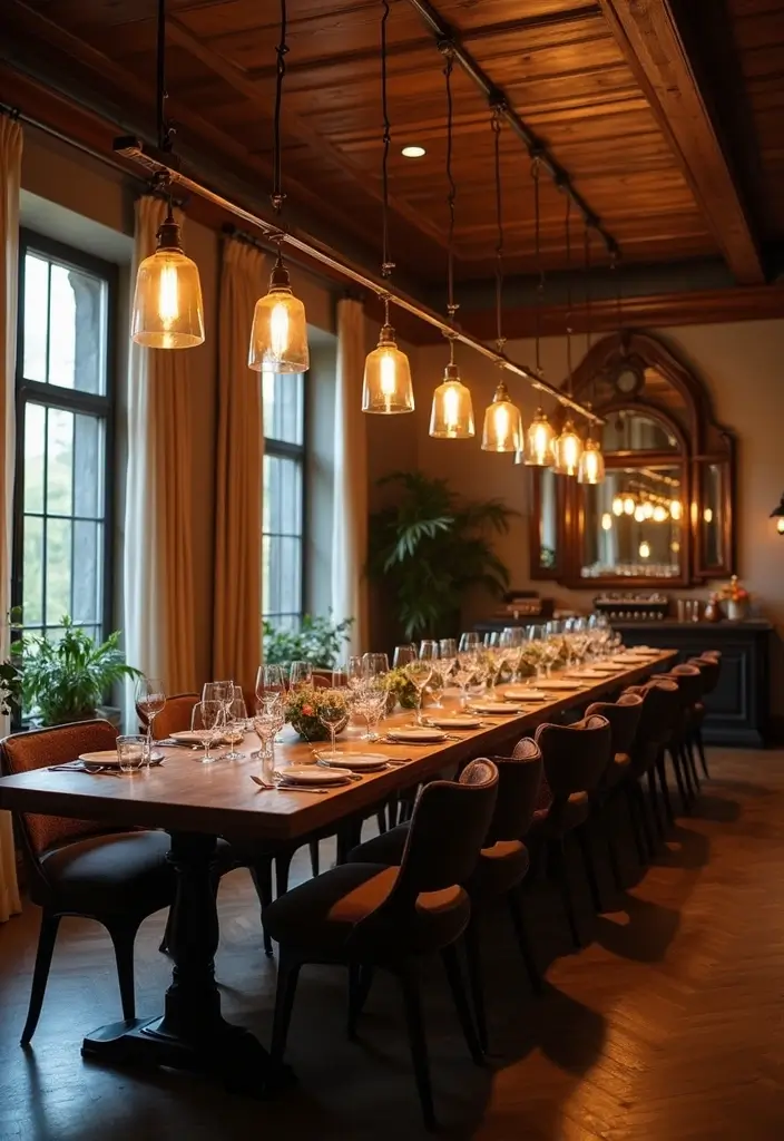 46+ Dining Room Furniture Picks for Comfort and Elegance - 27. Vintage-Inspired Lighting