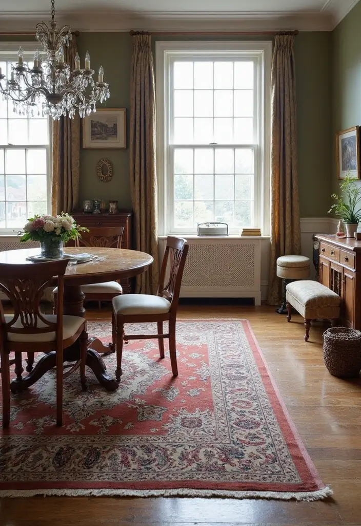 47+ Dining Room Rug Ideas to Complete Your Look - 14. Classic Traditional Patterns