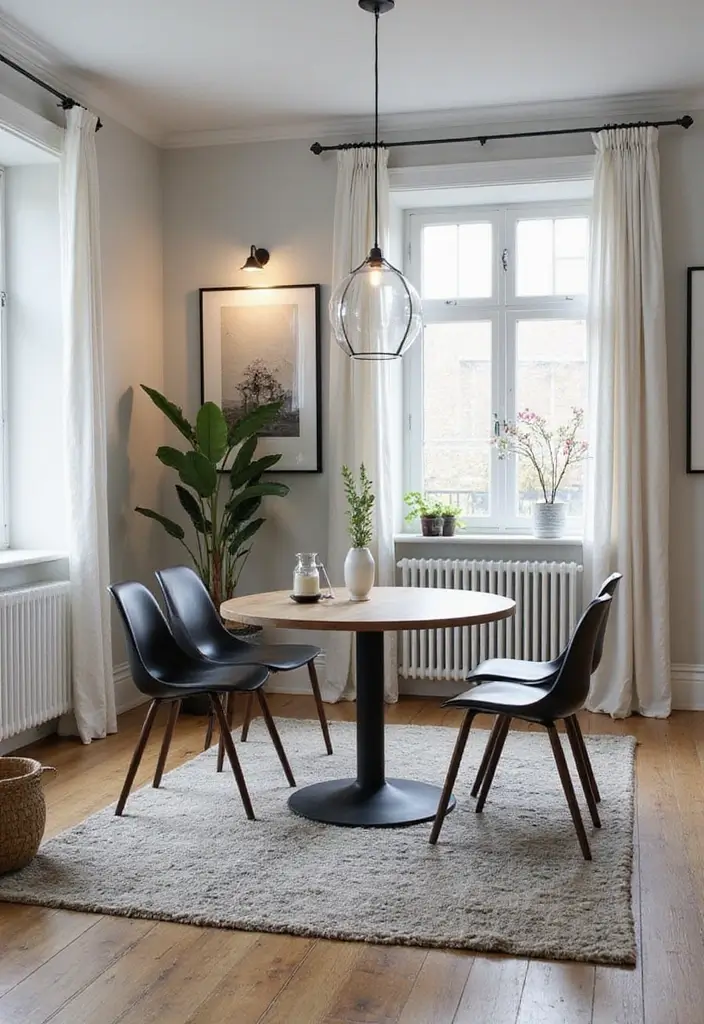 47+ Dining Room Rug Ideas to Complete Your Look - 40. Industrial Chic Rugs