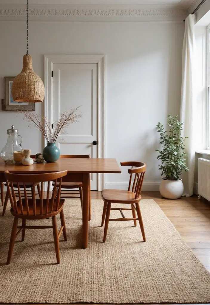 47+ Dining Room Rug Ideas to Complete Your Look - 6. Natural Fiber Blends