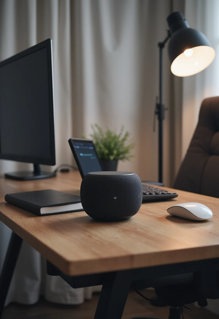 49+ Escritorio Home Office Ideas for Productive Workspaces - 11. Smart Technology