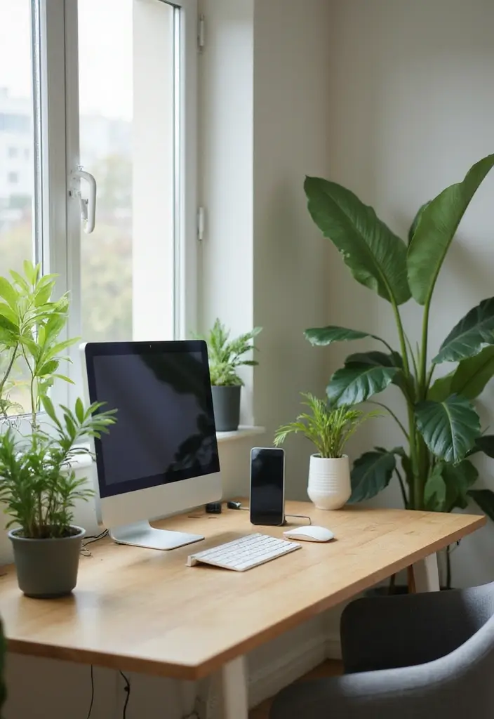 49+ Escritorio Home Office Ideas for Productive Workspaces - 18. Air Quality Monitors