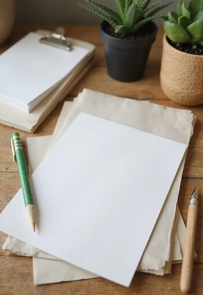 49+ Escritorio Home Office Ideas for Productive Workspaces - 22. Recycled Paper Products