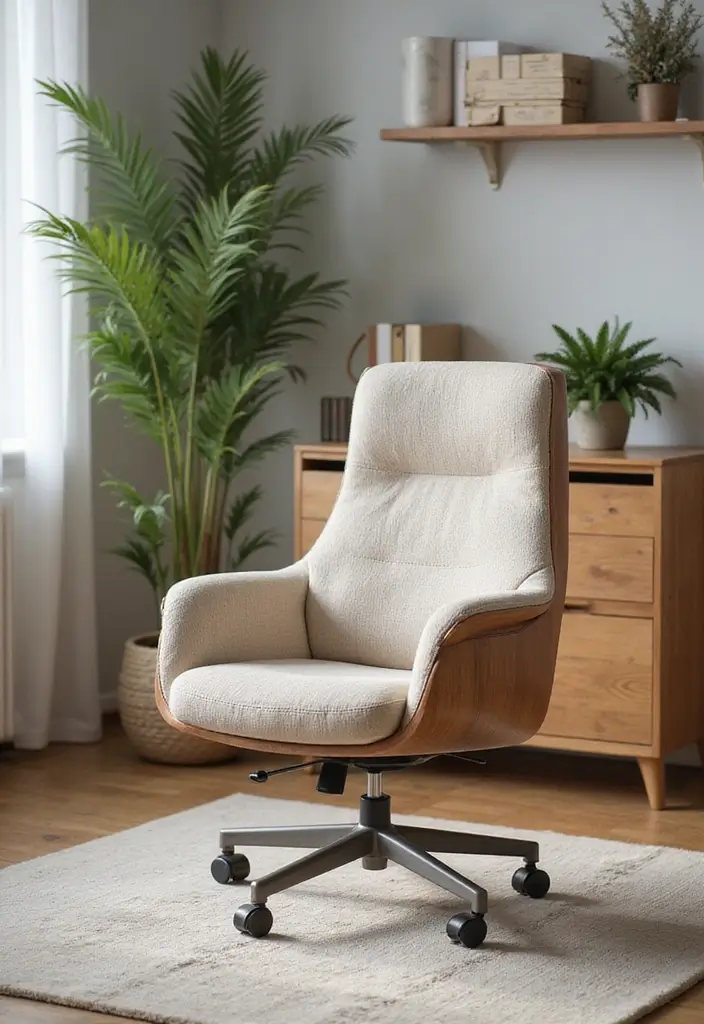 49+ Escritorio Home Office Ideas for Productive Workspaces - 29. Sustainable Office Chairs