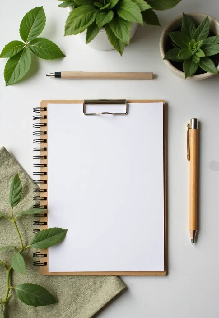 49+ Escritorio Home Office Ideas for Productive Workspaces - 40. Biodegradable Office Supplies