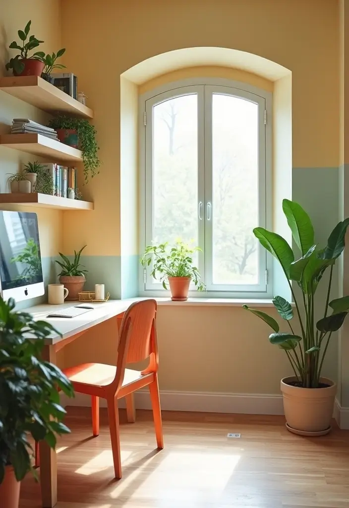 49+ Escritorio Home Office Ideas for Productive Workspaces - 42. Choice of Eco-Friendly Paints