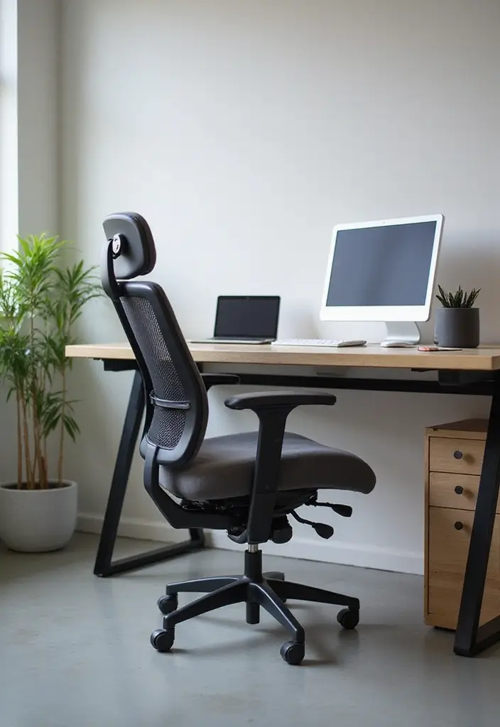 49+ Escritorio Home Office Ideas for Productive Workspaces - 6. Ergonomic Furniture