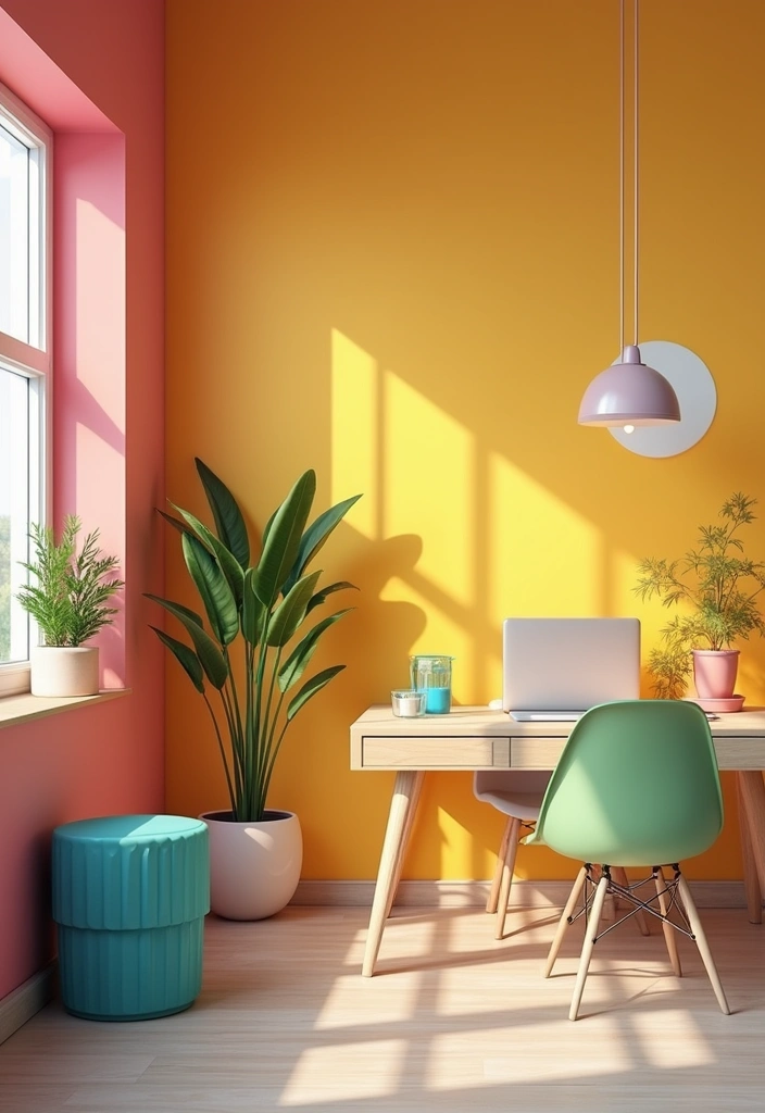 49+ Escritorio Home Office Ideas for Productive Workspaces - 8. Color Psychology