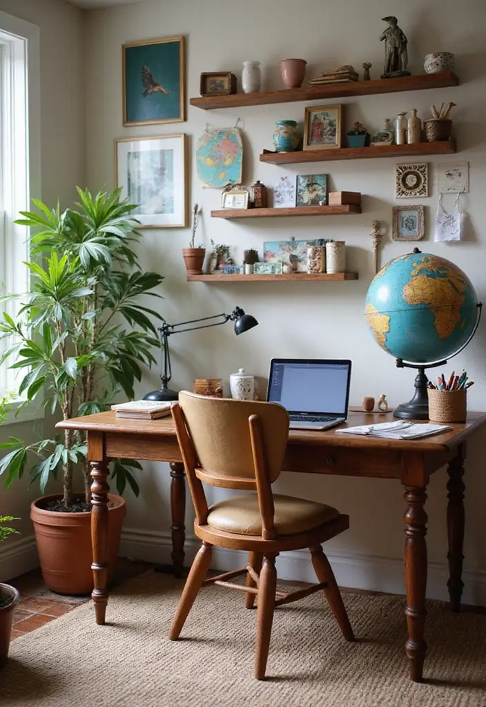 50+ Home Office Decor Ideas for a Stylish Workspace - 32. A Touch of Quirkiness