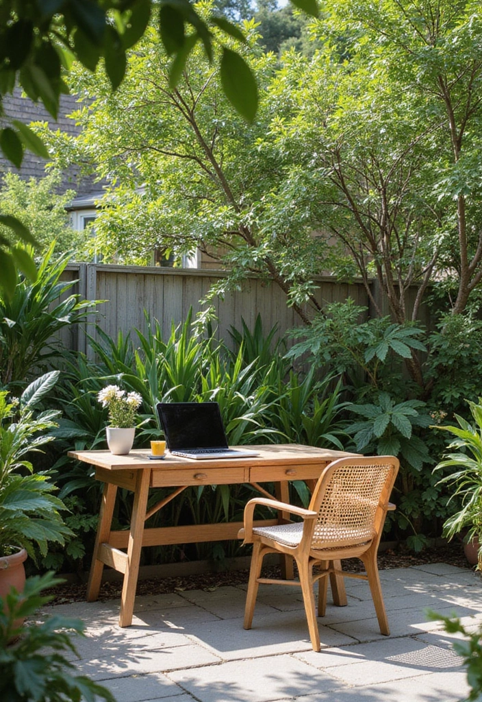 50+ Home Office Decor Ideas for a Stylish Workspace - 33. Outdoor Spaces as Workspaces