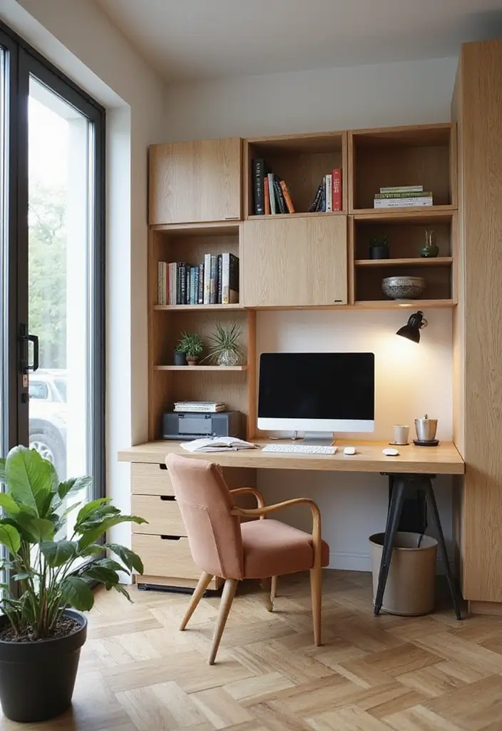 50+ Home Office Decor Ideas for a Stylish Workspace - 36. Smart Use of Space Dividers