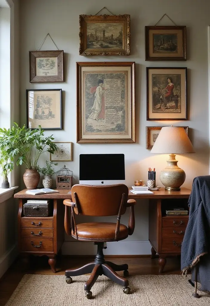 50+ Home Office Decor Ideas for a Stylish Workspace - 42. Collectible Decor Pieces