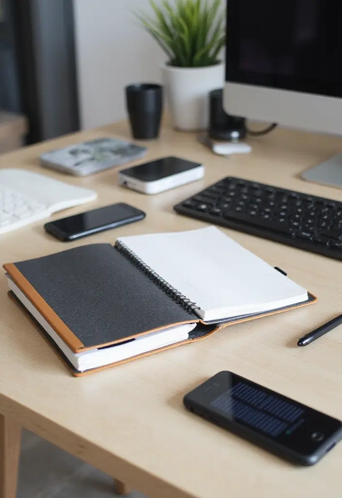 50+ Home Office Decor Ideas for a Stylish Workspace - 44. Innovative Workspace Tools