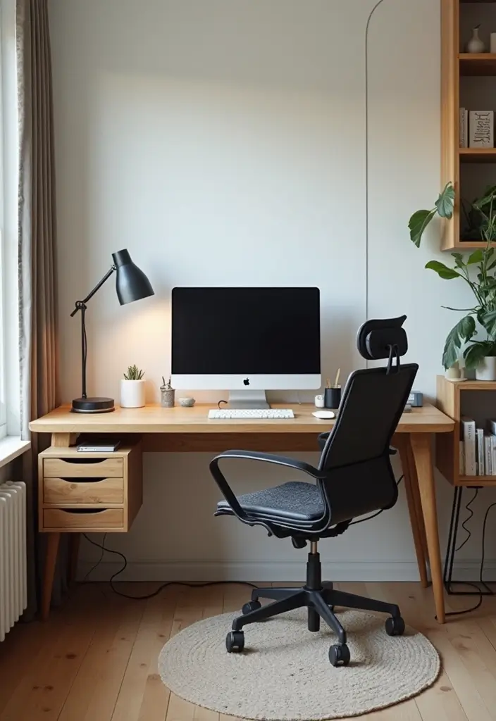 50+ Home Office Decor Ideas for a Stylish Workspace - 45. Tech-Friendly Furniture