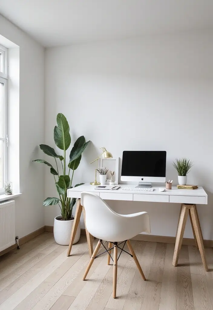 50+ Home Office Decor Ideas for a Stylish Workspace - 5. Minimalist Design for Maximum Impact