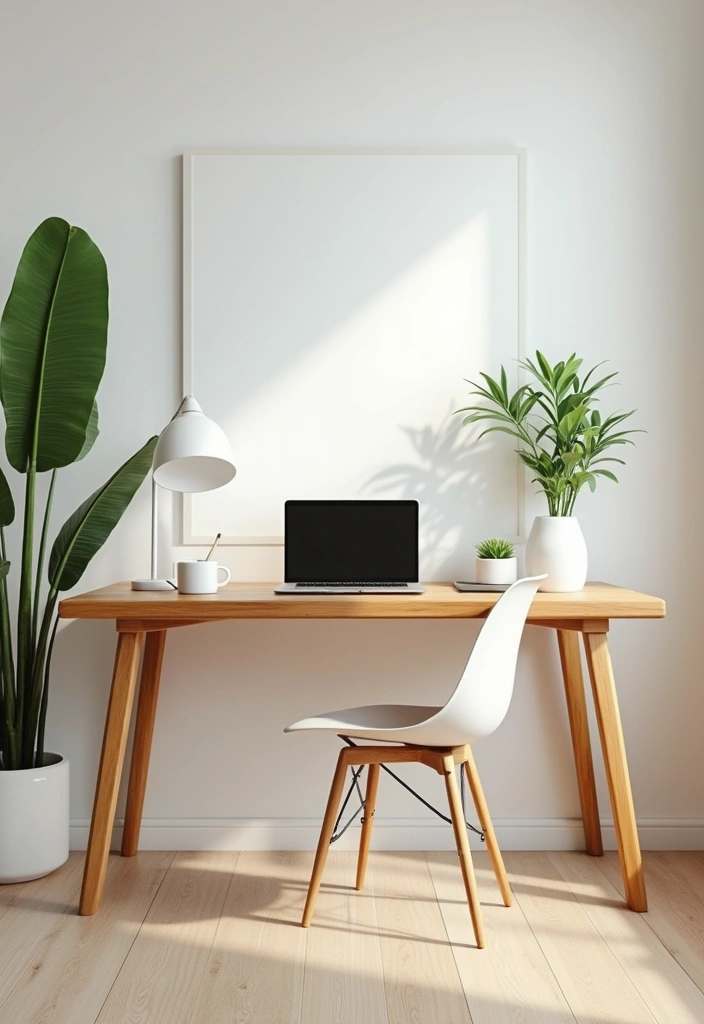 51+ Executive Desk Ideas for Your Home Office - 2. Minimalist Bamboo Desk