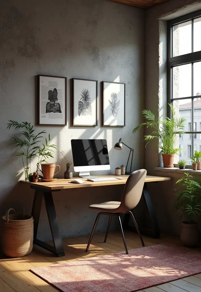 51+ Executive Desk Ideas for Your Home Office - 30. Urban Loft Desk