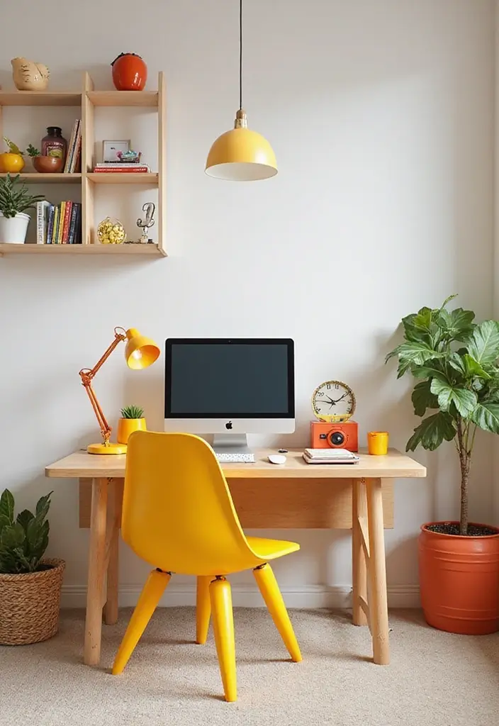 51+ Executive Desk Ideas for Your Home Office - 39. Bright and Colorful Desk for Kids