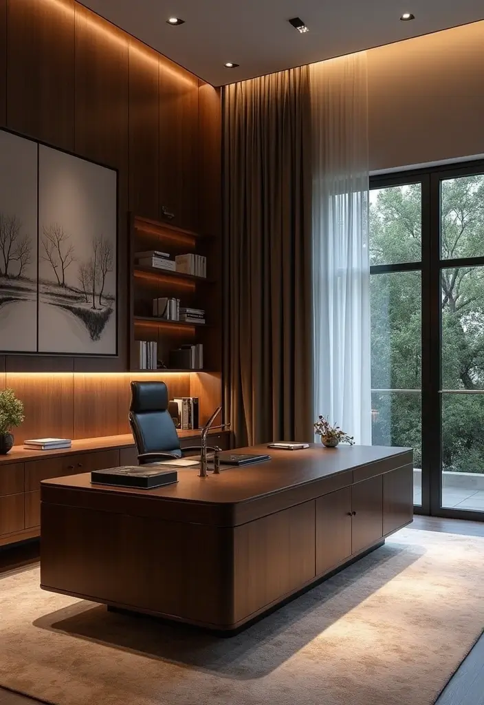 51+ Executive Desk Ideas for Your Home Office - 43. Luxury Executive Desk
