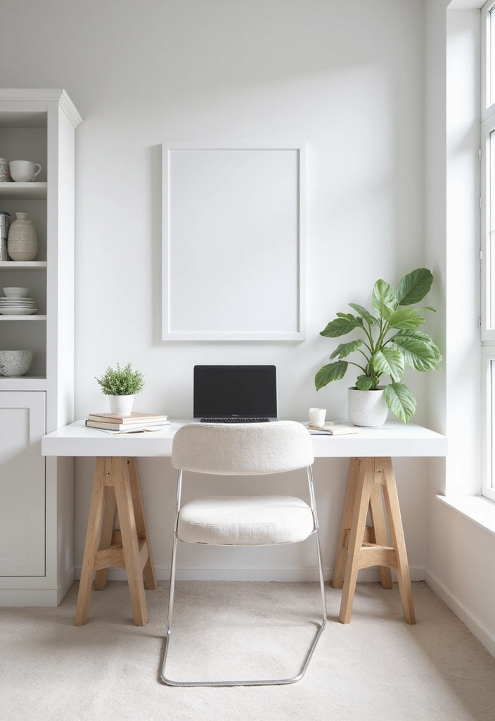 51+ Executive Desk Ideas for Your Home Office - 49. Floating Desk with White Finish