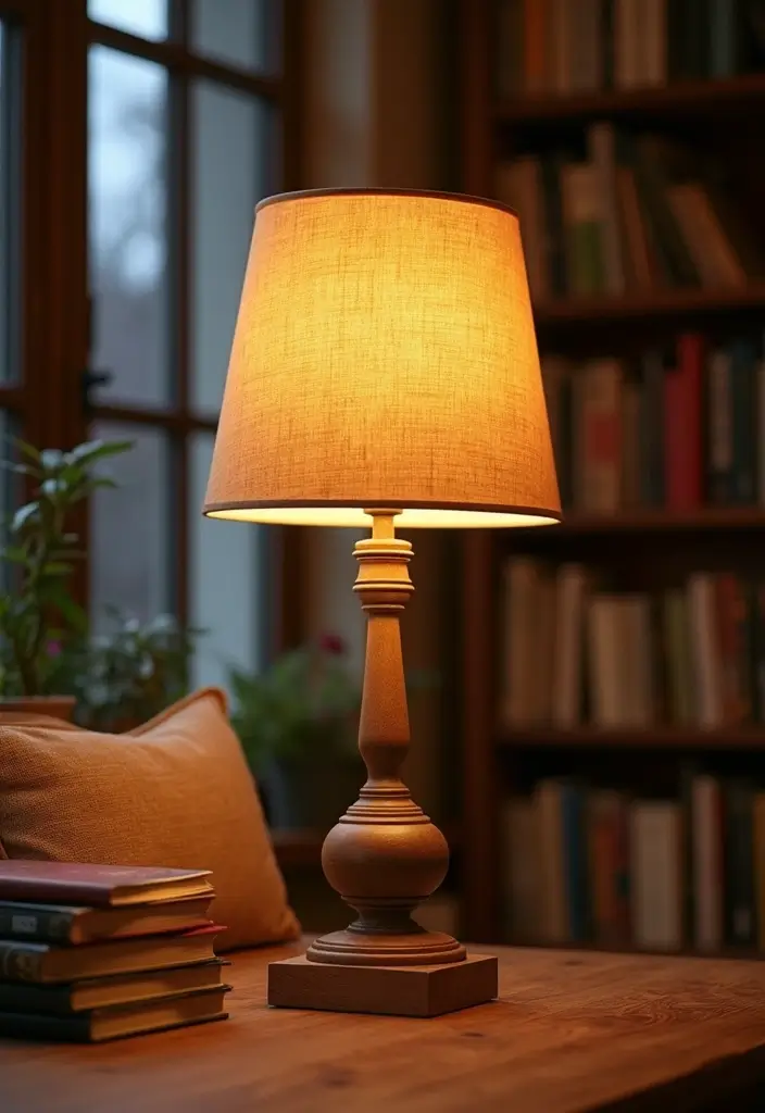 52+ Home Office Lighting Ideas for Focus and Ambience - 26. Fabric Shade Lamps