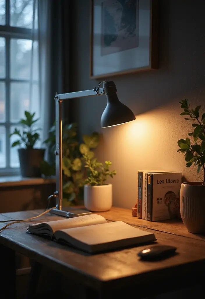 52+ Home Office Lighting Ideas for Focus and Ambience - 28. LED Desk Lamps with Color Temperature Control