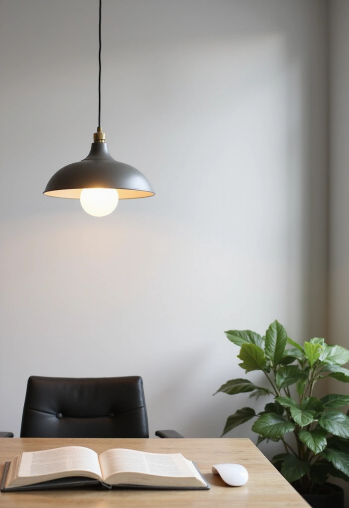52+ Home Office Lighting Ideas for Focus and Ambience - 41. Minimalist Lighting Designs