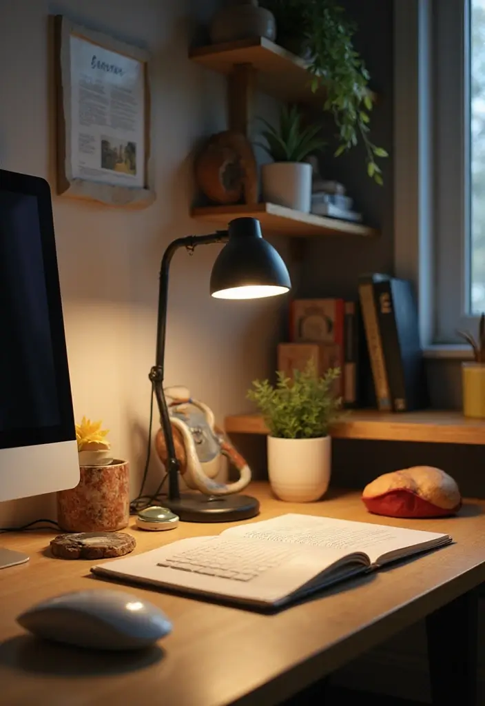 52+ Home Office Lighting Ideas for Focus and Ambience - 47. Portable Task Lights