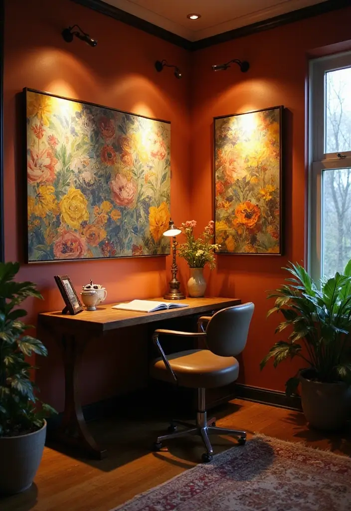 52+ Home Office Lighting Ideas for Focus and Ambience - 49. Accent Lighting
