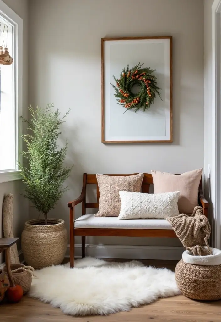 54+ Fall Door Decor Ideas to Make a Statement - 15. Faux Fur Accents
