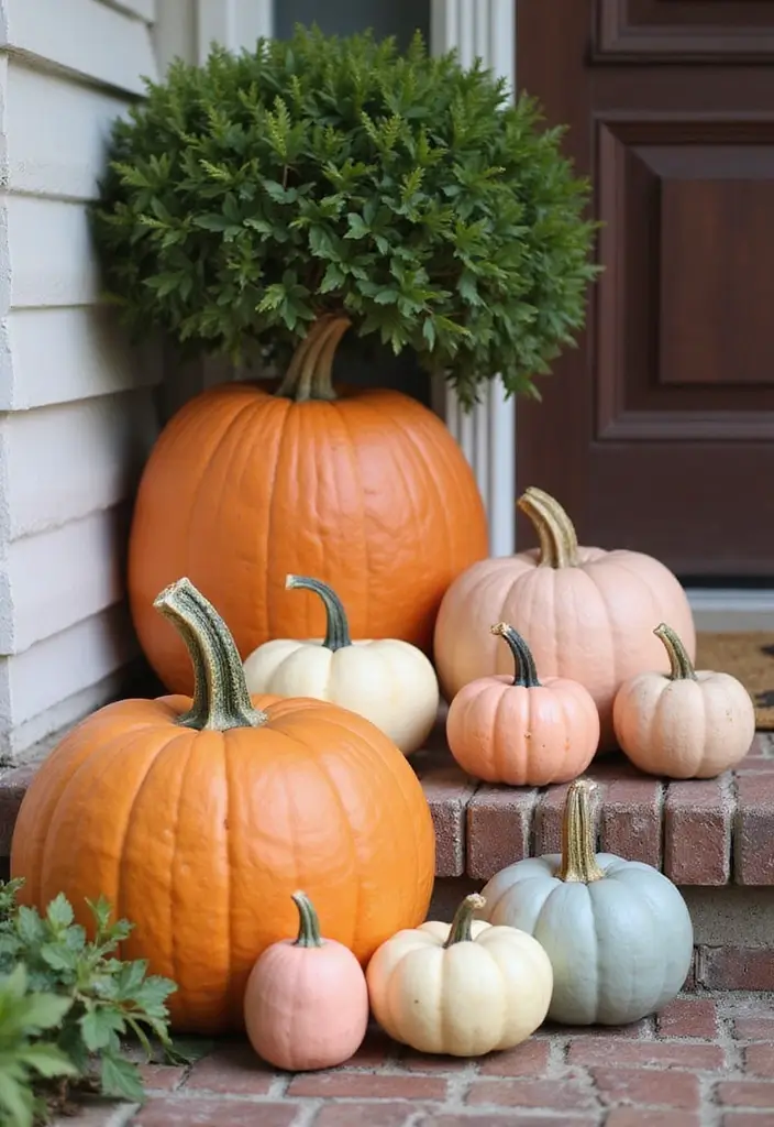 54+ Fall Door Decor Ideas to Make a Statement - 3. Pumpkin Door Accents