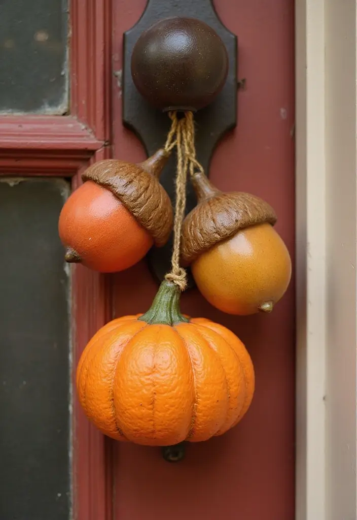 54+ Fall Door Decor Ideas to Make a Statement - 35. Seasonal Charms on the Door