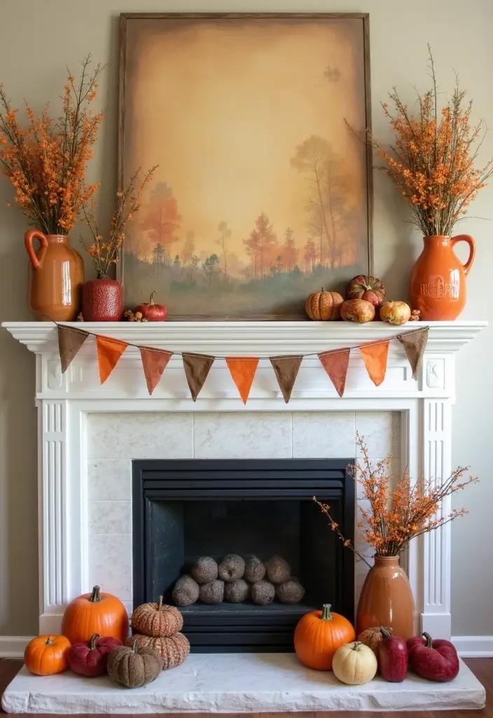 55+ Fall Mantel Decor Ideas for a Cozy Home - 40. Fun Fall Themes