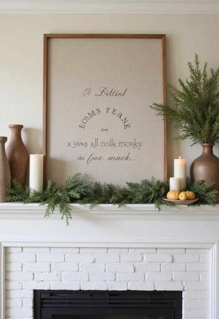 55+ Fall Mantel Decor Ideas for a Cozy Home - 49. Conversational Pieces