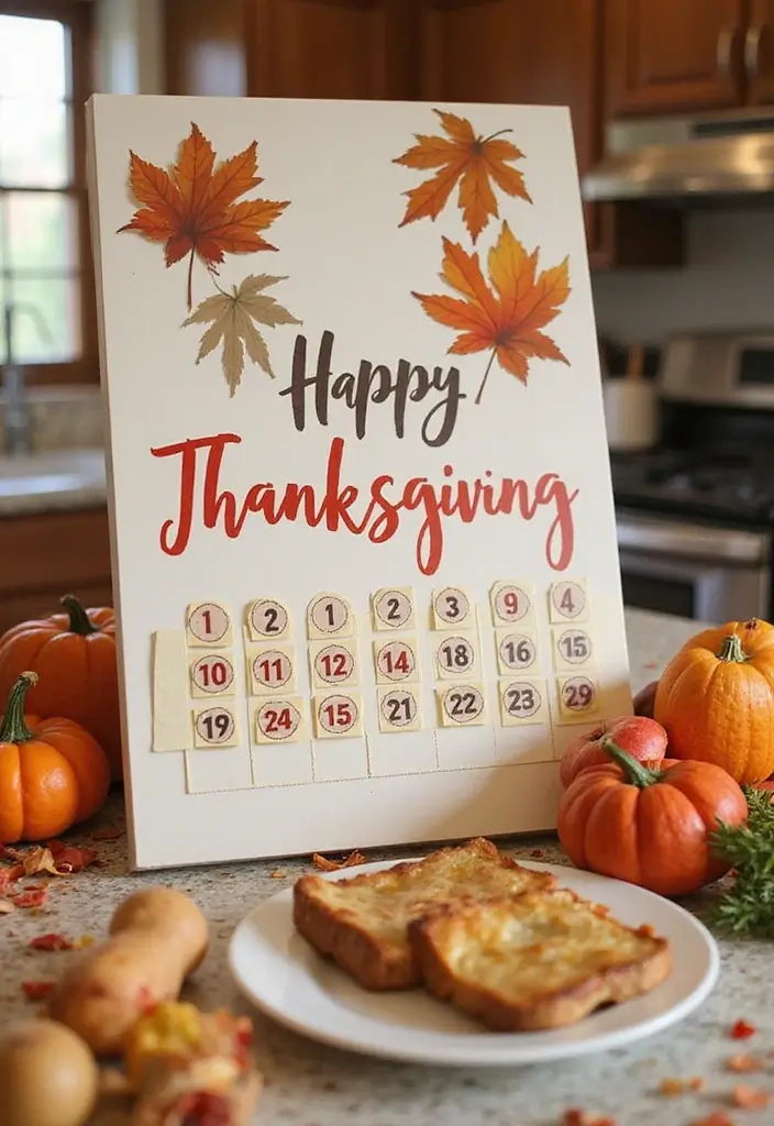 56+ Dollar Tree Fall Decor Hacks for Budget-Friendly Style - 12. DIY Thanksgiving Countdown