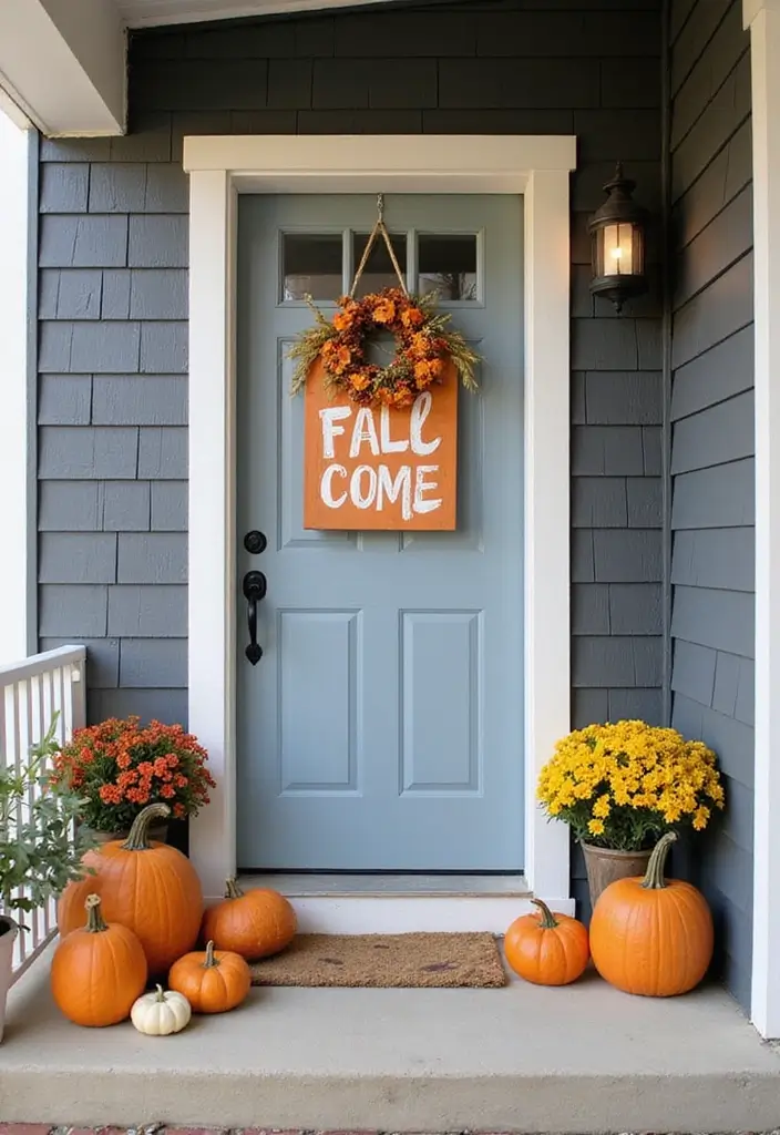 56+ Dollar Tree Fall Decor Hacks for Budget-Friendly Style - 14. DIY Fall Welcome Sign