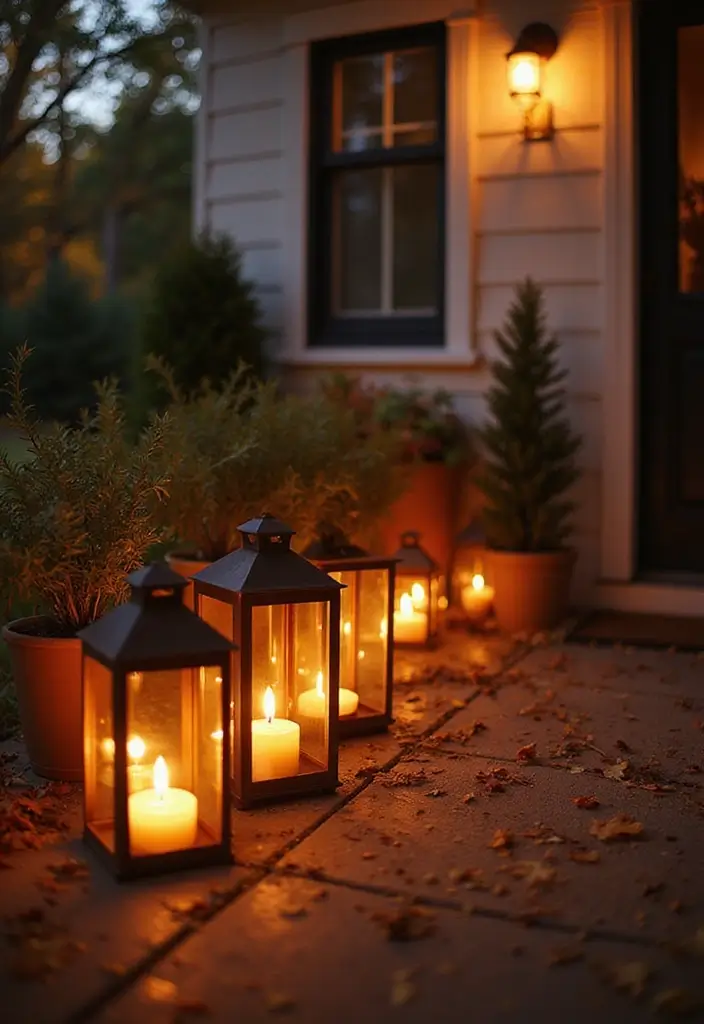 56+ Dollar Tree Fall Decor Hacks for Budget-Friendly Style - 28. Outdoor Lanterns